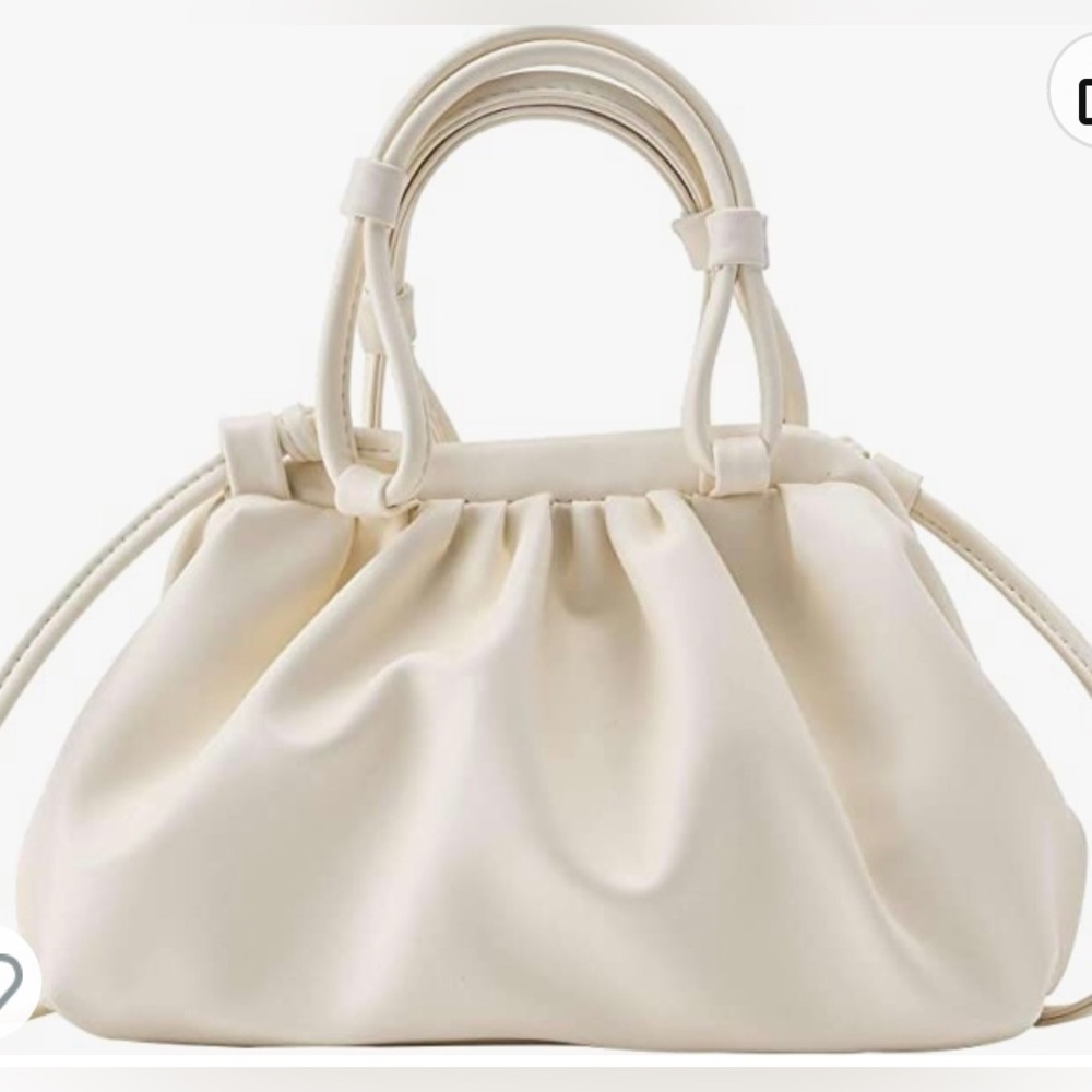 Women's Cloud Pouch Bag Dumpling Crossbody - Soft Leather Fashion Ruched Handbag
